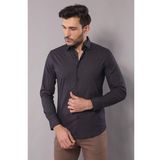 Wessi Erkek Kahverengi Slim Fit Nokta Desenli Pamuk Gömlek