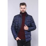 Wessi Erkek Kapitone Dikiş Detaylı Slim Fit Mont - Lacivert - 46