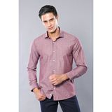 Wessi Erkek Kare Desen Uzun Kollu Slim Fit Gömlek - 2XL - Bordo