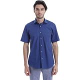 Wessi Erkek Kısa Kollu Slim Fit Düz Gömlek - Siyah