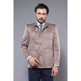 Wessi Erkek Mevsimlik Slim Fit Ceket - Bej - XL