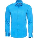 Wessi Erkek Pamuk Saten Slim Fit Gömlek - Turkuaz