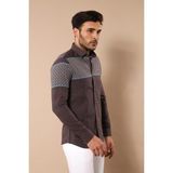 Wessi Erkek Pano Desenli Slim Fit Gömlek - Kahverengi