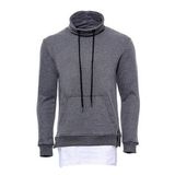Wessi Erkek Şal Yaka T-shirt Detaylı Füme Sweatshirt