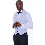 Wessi Erkek Sivri Yaka Damatlık Slim Fit Takım Elbise - 48 - 6 Drop - Açık Mavi