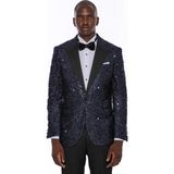 Wessi Erkek Sivri Yaka Slim Fit Ceket - Lacivert - 46