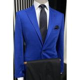 Wessi Erkek Sivri Yaka Slim Fit Ceket - Lacivert - 54