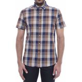 Wessi Erkek Slim Fit Ekose Desenli Pamuk Gömlek - Bej