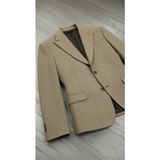 Wessi Erkek Slim Fit Krem Kazayağı Desenli Yün Ceket %70 Yün %20 Polyester %10 Akrilik - 46
