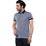 Wessi Erkek Slim Fit Polo Yaka Desenli Pamuk Tişört - Pembe