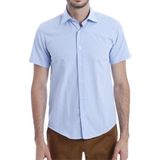 Wessi Erkek Terikoton Slim Fit Gömlek - Buz Mavi