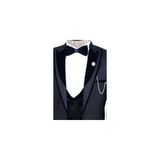 Wessi Erkek Yelekli Damatlık Slim Fit Takım Elbise - 58 - 6 Drop - İndigo