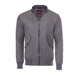Wessi - Gri Cepli Süet Bomber Mont