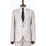 Wessi Gri Iki Parça Çizgili Slim Fit Takım Elbise - 54