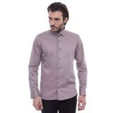 Wessi Gri Slimfit Uzun Kollu Erkek Gömlek