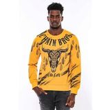 Wessi Hardal Baskılı Taşlı Bisiklet Yaka Sweatshirt