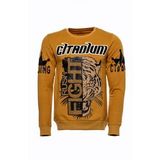Wessi Hardal Taşlı Baskılı Bsiklet Yaka Sweatshirt