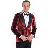 Wessi Kadife Slim Fit Bordo Erkek Smokin Ceket - Wessi - 44