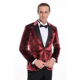 Wessi Kadife Slim Fit Bordo Erkek Smokin Ceket