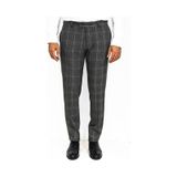 Wessi Kare Desenli Slim Fit Füme Erkek Pantolon