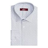 Wessi Kaz Ayağı Desenli Slim Fit Beyaz Erkek Gömlek