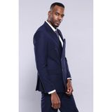 Wessi Kruvaze Lacivert Slim Fit Takım Elbise - 6 Drop - 54
