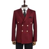 Wessi Kruvaze Slim Fit Bordo Erkek Ceket