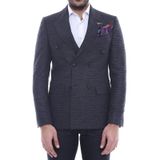 Wessi Kruvaze Slim Fit Erkek Lacivert Ceket
