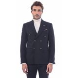 Wessi Kruvaze Slim Fit Siyah Erkek Ceket