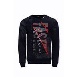 Wessi Lacivert Taşlı Baskılı Desenli Sweatshirt