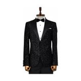 Wessi Leopar Desenli Slim Fit Siyah Erkek Smokin Ceket