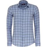 Wessi Mavi Kareli Slim-Fit Gömlek - XL - Lacivert