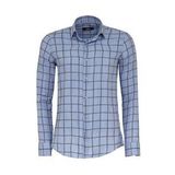 Wessi Mavi Kareli Slim-Fit Gömlek