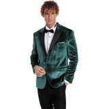Wessi Simli Slim Fit Kadife Yeşil Erkek Smokin Ceket
