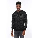 Wessi Siyah Taşlı Desenli Sweatshirt