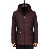 Wessi Slim Fit Kapüşonlu Bordo Erkek Şişme Mont