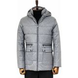 Wessi Slim Fit Kapüşonlu Gri Erkek Şişme Mont - 48