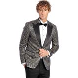 Wessi Tüy Desenli Slim Fit Lacivert Erkek Smokin Ceket - 52
