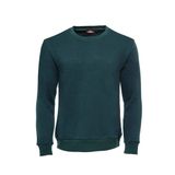Wessi - Yeşil Desensiz Bisiklet Yaka Sweatshirt