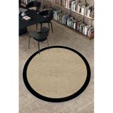 West Home Dijital Baskı Yıkanabilir Kaymaz Taban Halı Yuvarlak Halı Mutfak Halısı Wh 455 Black Yuvarlak