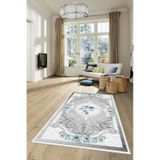 West Home Dijital Baskı Yıkanabilir Kaymaz Taban Salon Halısı Mutfak Halısı Yolluk Ve Banyo Paspası Wh 031 Grey