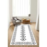 West Home Dijital Baskı Yıkanabilir Kaymaz Taban Salon Halısı Mutfak Halısı Yolluk Ve Banyo Paspası Wh 375 White