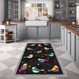 West Home Dijital Baskılı Yıkanabilir Kaymaz Taban Mutfak Halısı - 120 x 300 cm - Renkli
