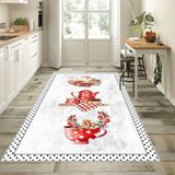 West Home Dijital Baskılı Yıkanabilir Kaymaz Taban Mutfak Halısı - 180 x 280 cm - Beyaz