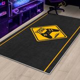West Home Gamer Halı Oyuncu Odası Için LED Işık Görselli Yıkanabilir Kaymaz Taban Halı Genç Odası Için Halı - 100 x 450 cm - Sarı