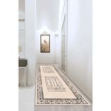 West Home Makinede Yıkanabilir Kaymaz Taban Leke Tutmaz Modernkesme Yolluk Mutfak Yolluk Halı Yolluk - 100 x 450 cm - Bej