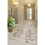 West Home Makinede Yıkanabilir Kaymaz Taban Leke Tutmaz Modernkesme Yolluk Mutfak Yolluk Halı Yolluk - 140 x 250 cm - Bej