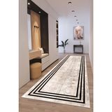 West Home Makinede Yıkanabilir Kaymaz Taban Leke Tutmaz Modernkesme Yolluk Mutfak Yolluk Halı Yolluk - 180 x 200 cm - Bej