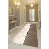 West Home Makinede Yıkanabilir Kaymaz Taban Leke Tutmaz Modernkesme Yolluk Mutfak Yolluk Halı Yolluk - 60 x 150 cm - Bej