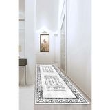 West Home Makinede Yıkanabilir Kaymaz Taban Leke Tutmaz Modernkesme Yolluk Mutfak Yolluk Halı Yolluk - 60 x 200 cm - Beyaz